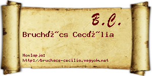 Bruchács Cecília névjegykártya